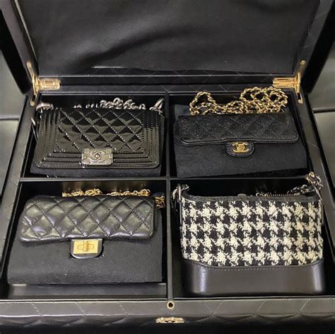 chanel set of 4 mini bags price|chanel mini flap price.